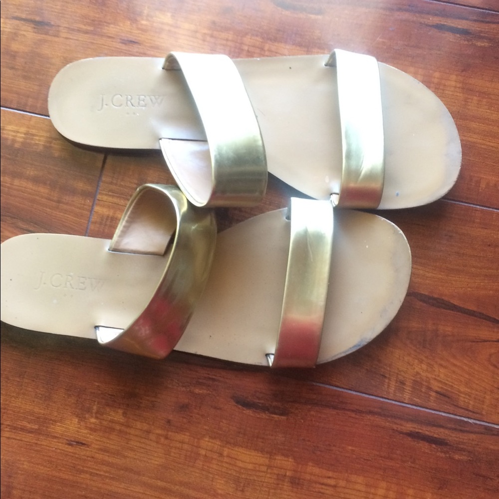 J.Crew Gold Flats